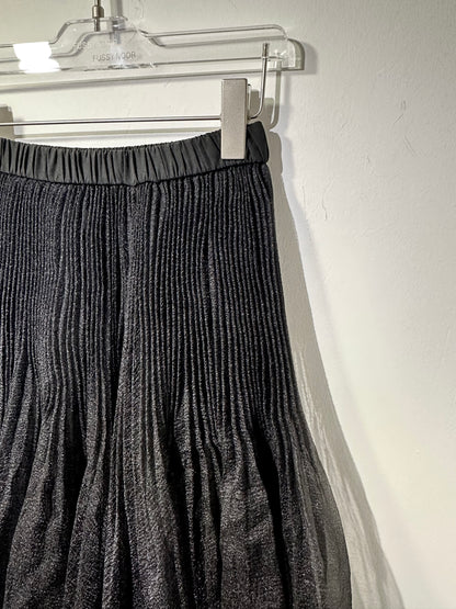 ETHEREAL BLACK PLEAT SKIRT