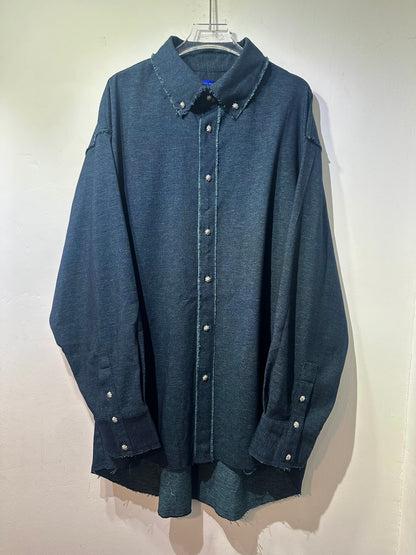 • FUSSY MADE • MARLED IMITATION DENIM SHIRT