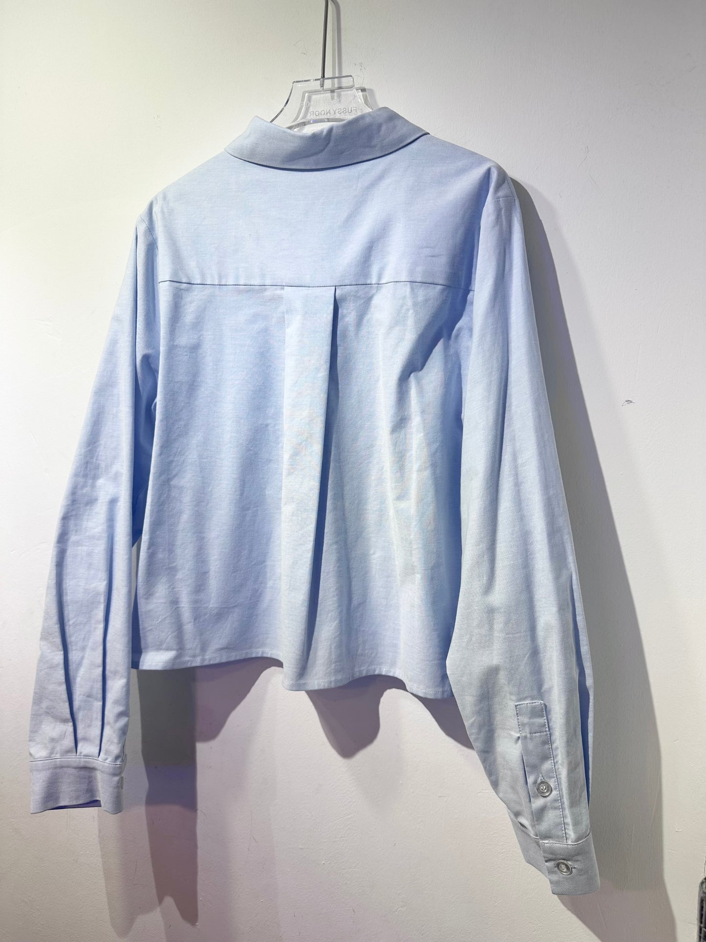 • FUSSY MADE • BABYBLUE CROPPED SHIRT