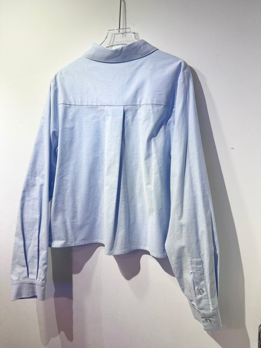 • FUSSY MADE • BABYBLUE CROPPED SHIRT