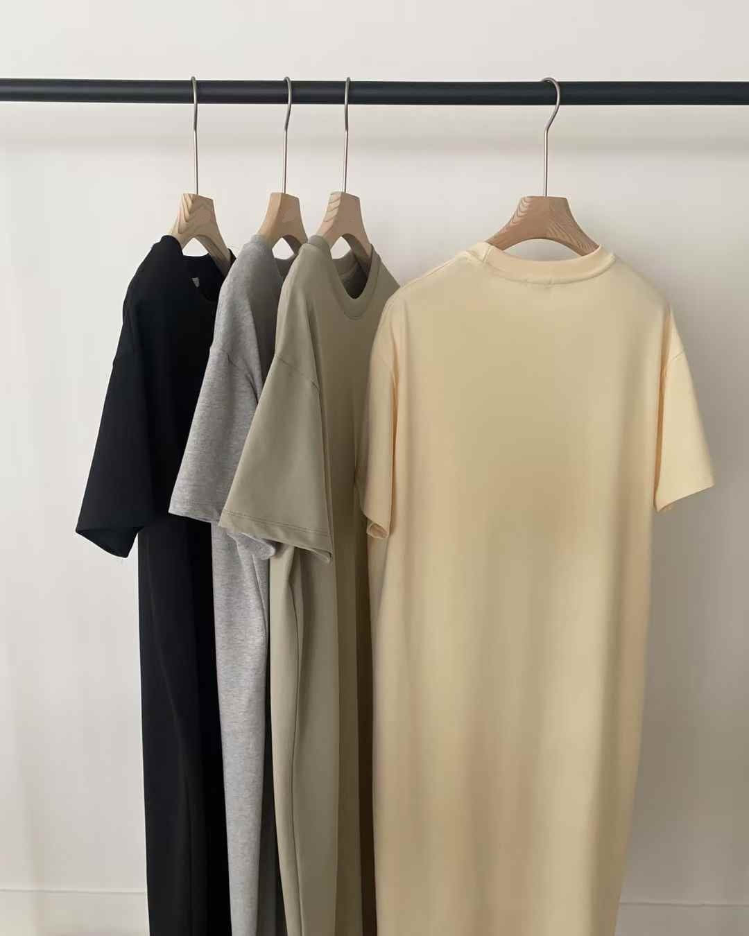 CASUAL SIDE SPLIT ONE PIECE ( BLACK ONLY )
