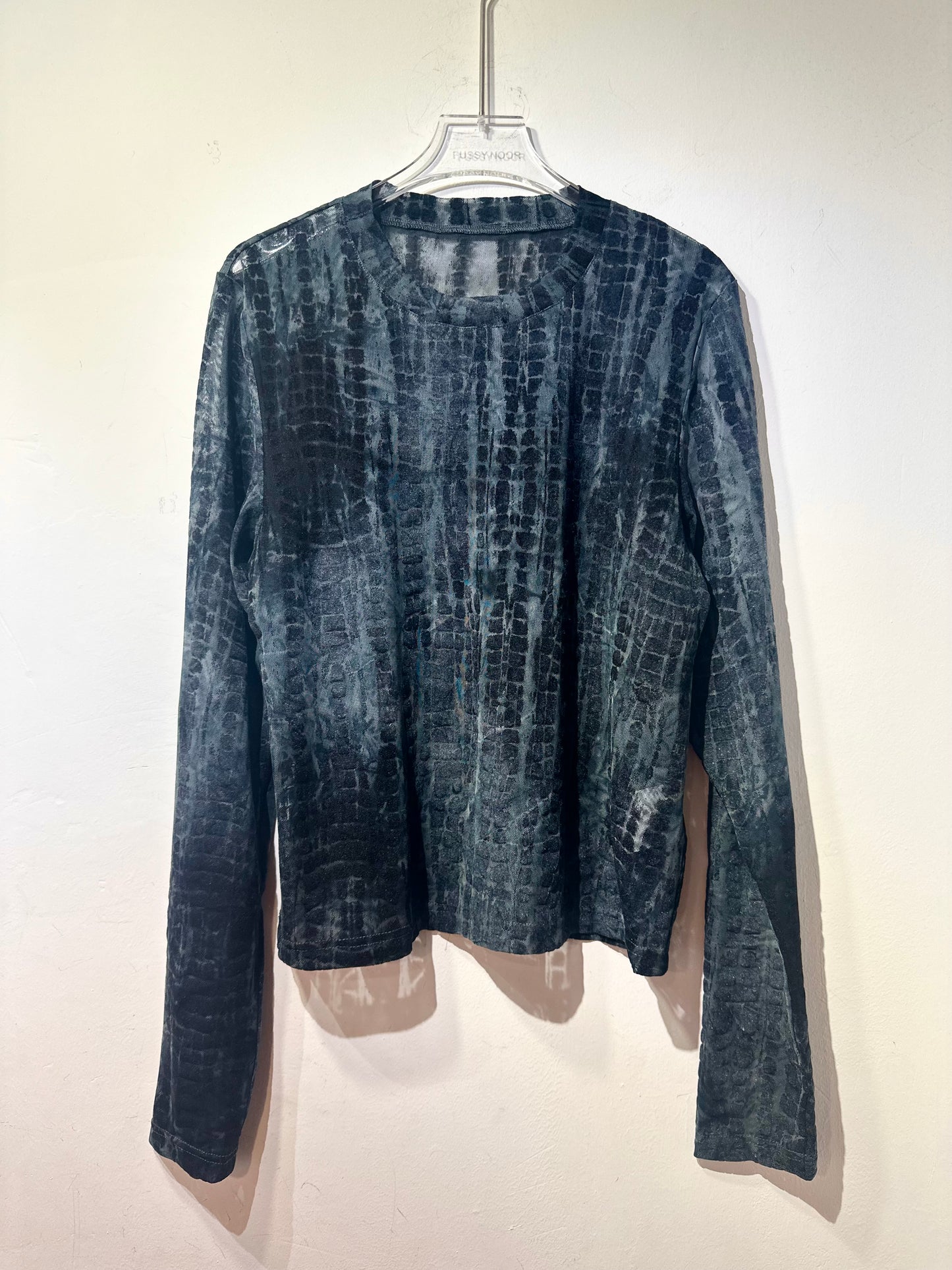 • FUSSY MADE • FILMY CROC VELOUR TOP