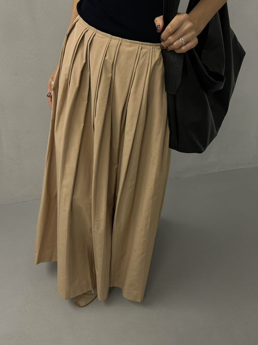 DOUBLE FOLD PLEATED SKIRT