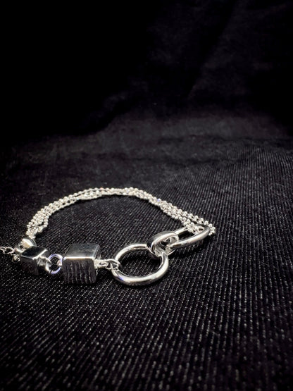 925 CUBE CHAIN LINK BRACELET
