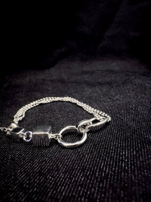 925 CUBE CHAIN LINK BRACELET