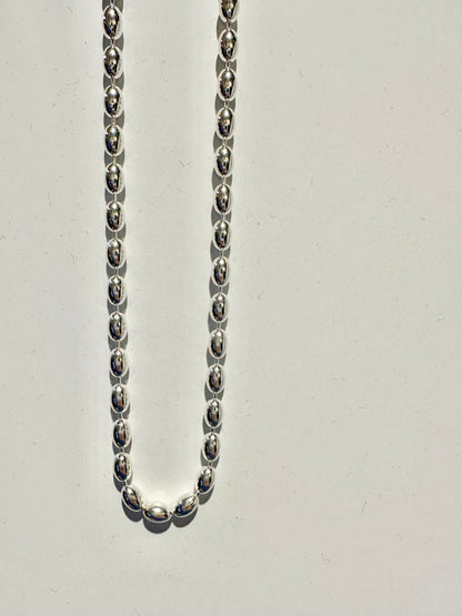 925 5MM RICE BEAD NECKLACE
