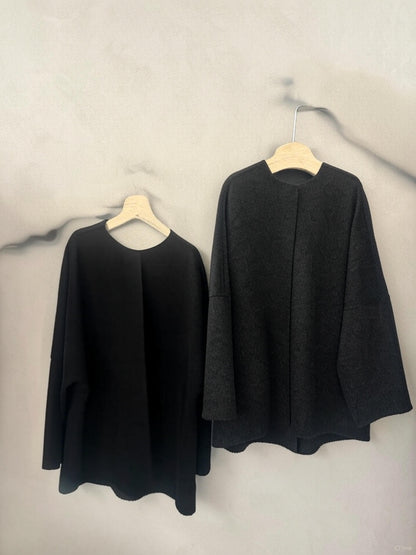 SINGLE-FASTEN WOOL COAT