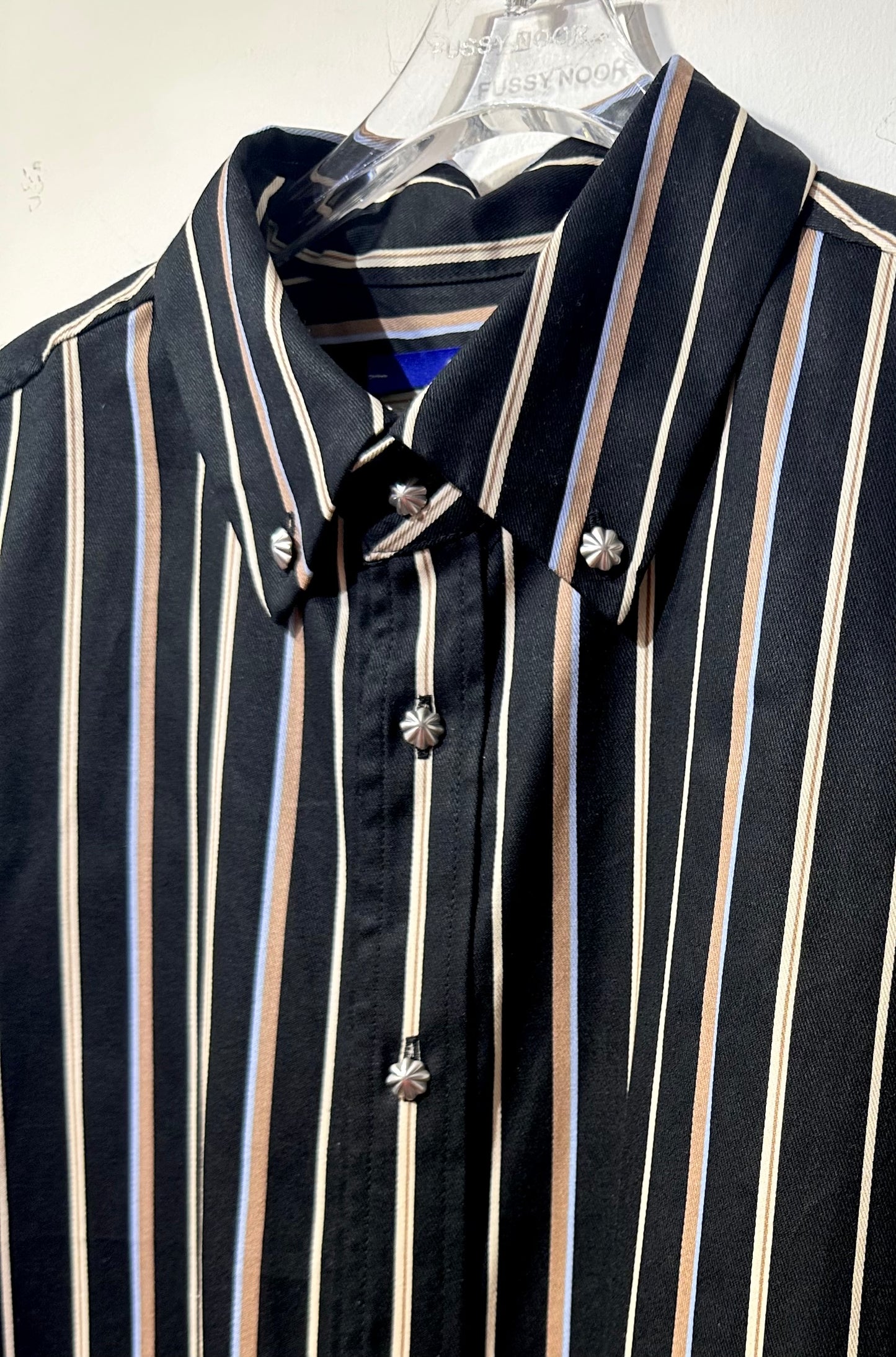 • FUSSY MADE • MIDNIGHT STRIPE SHIRT
