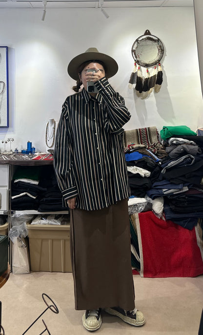 • FUSSY MADE • MIDNIGHT STRIPE SHIRT