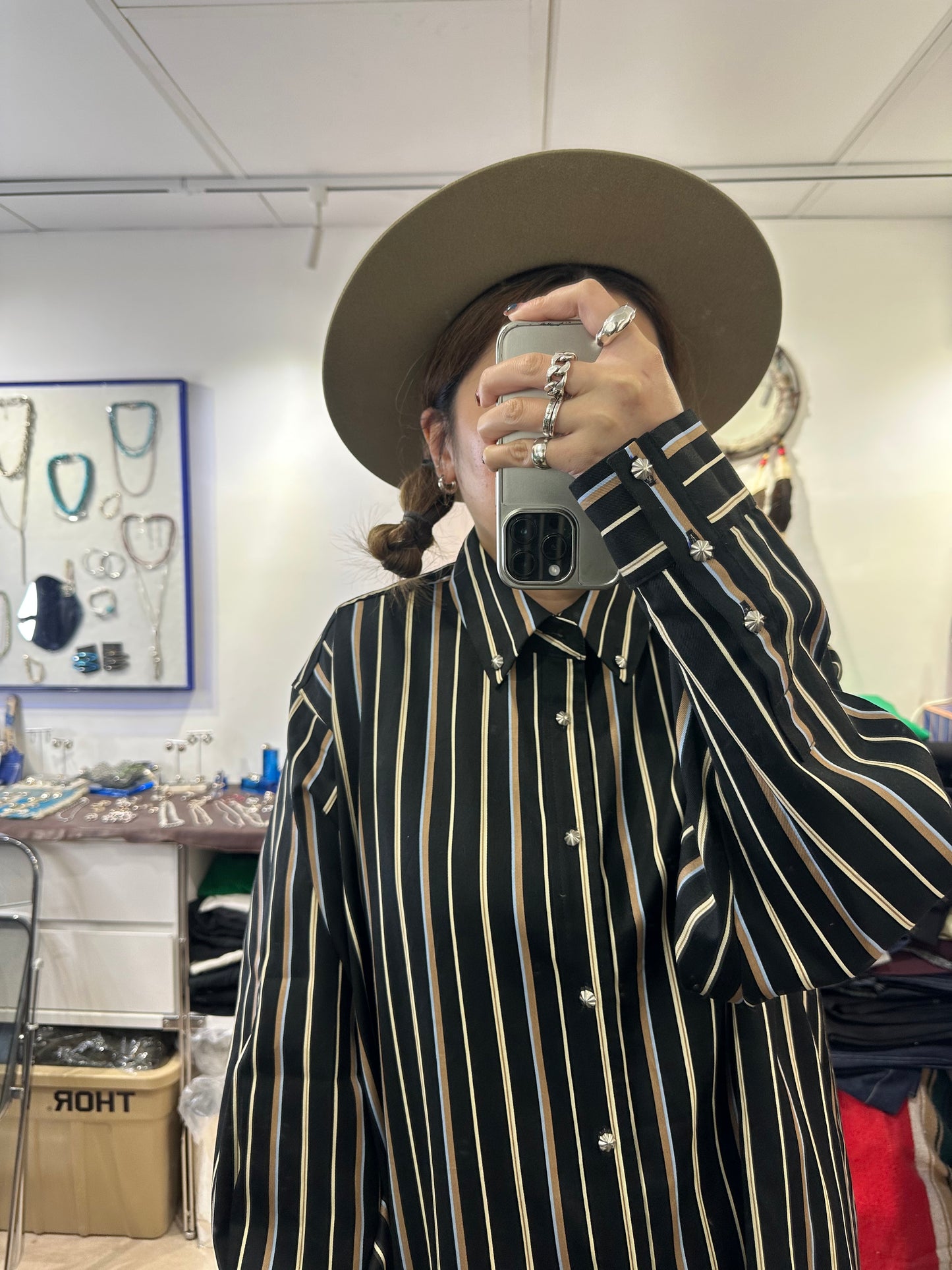 • FUSSY MADE • MIDNIGHT STRIPE SHIRT