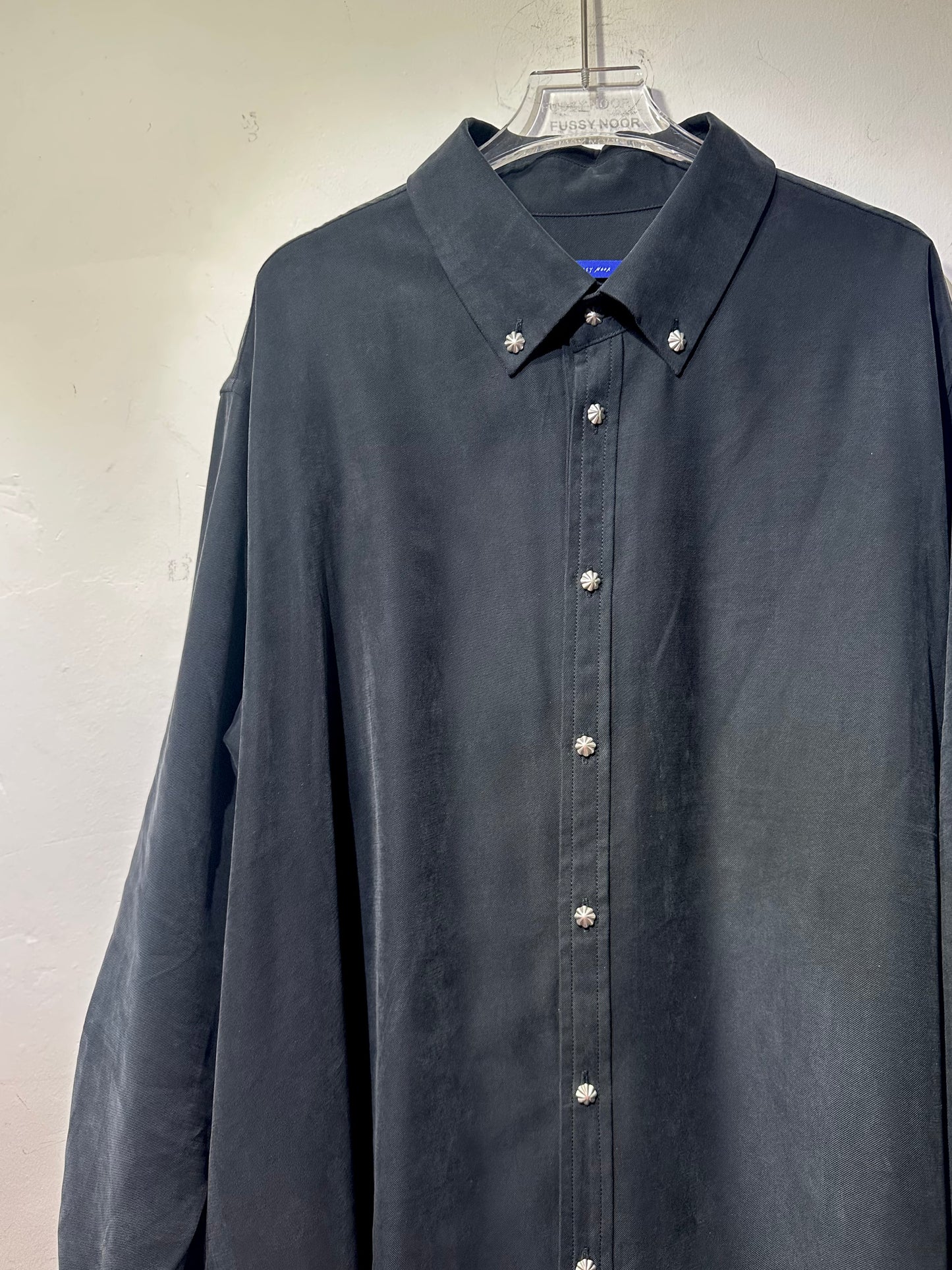 • FUSSY MADE • COAL BLACK CUPRO SHIRT