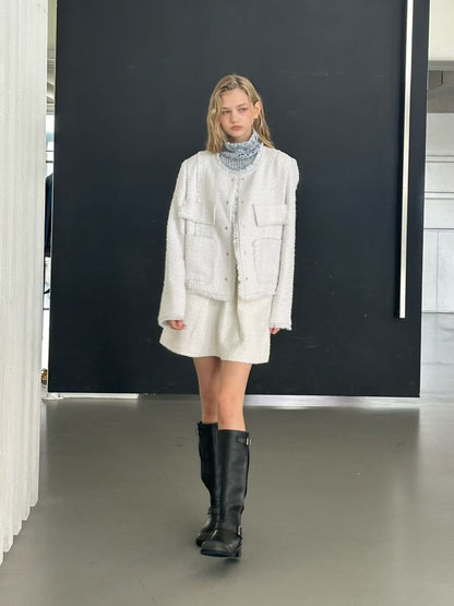LOOSE FIT TWEED SET -JACKET