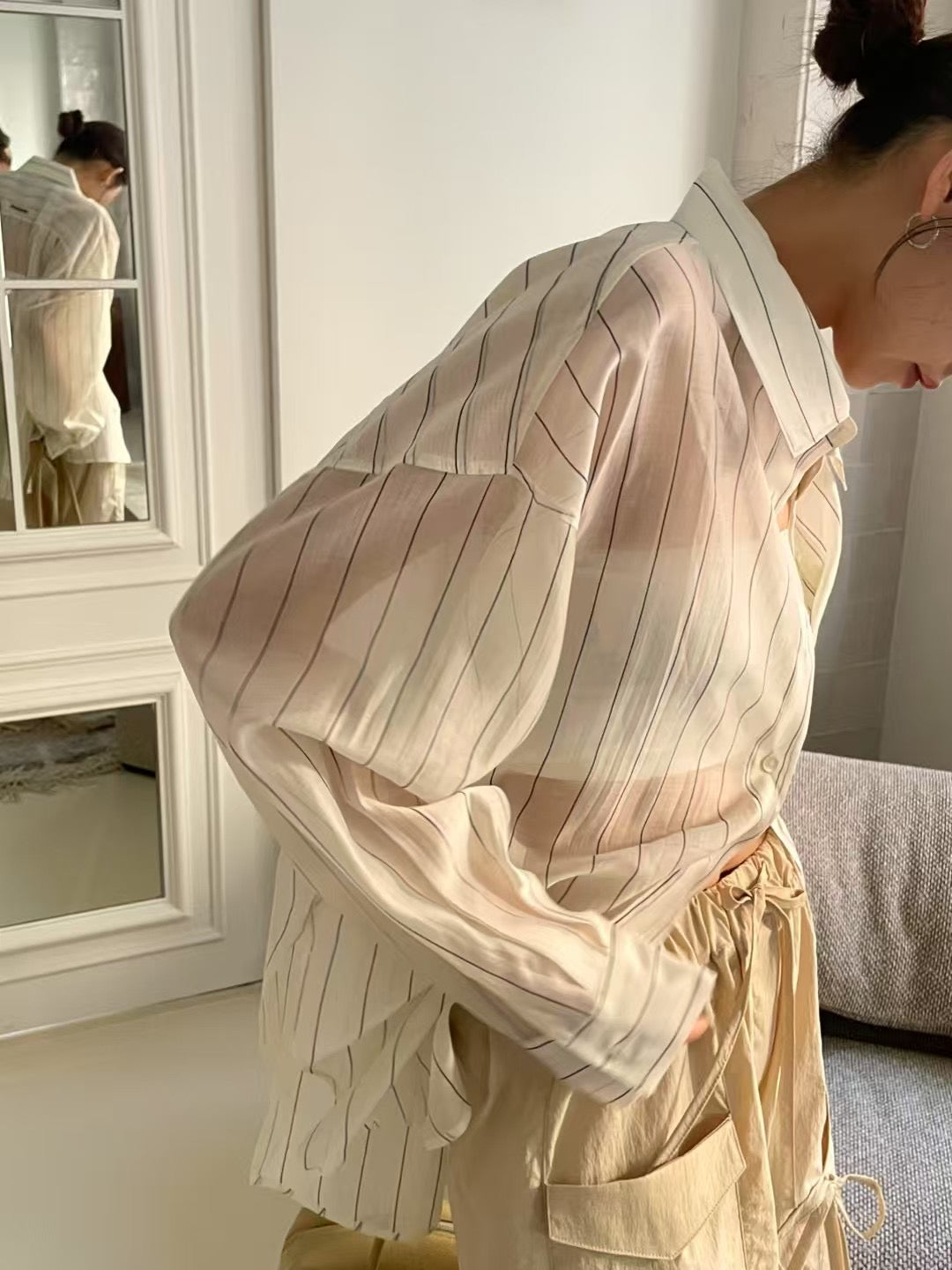 AIRY PINSTRIPE SHIRT