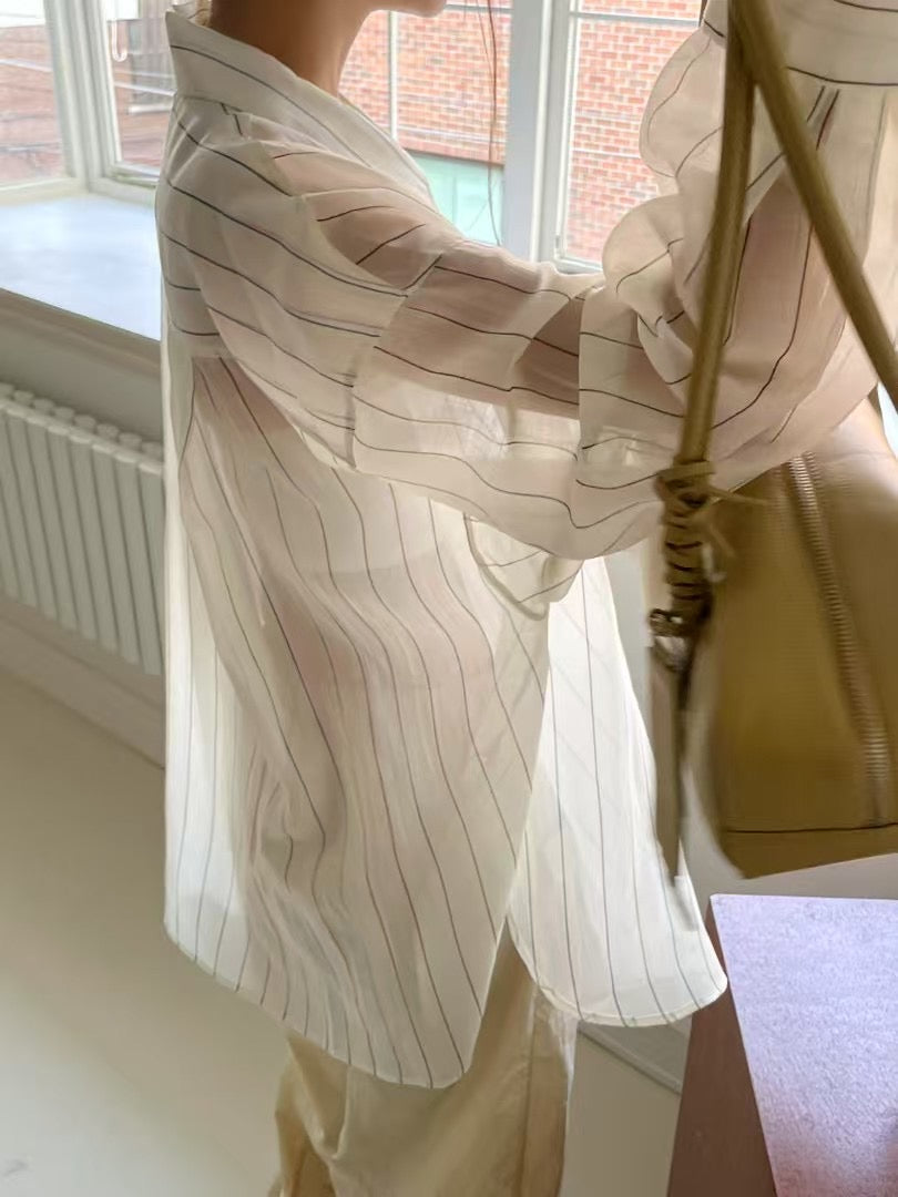 AIRY PINSTRIPE SHIRT