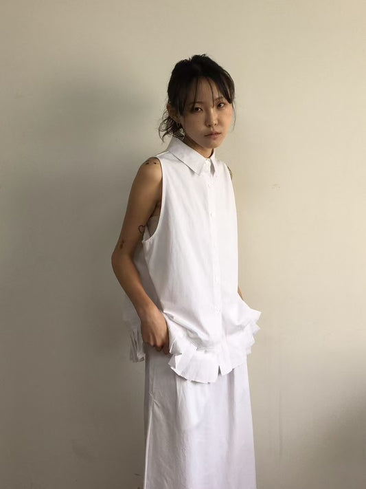 PLEAT END SHIRT VEST