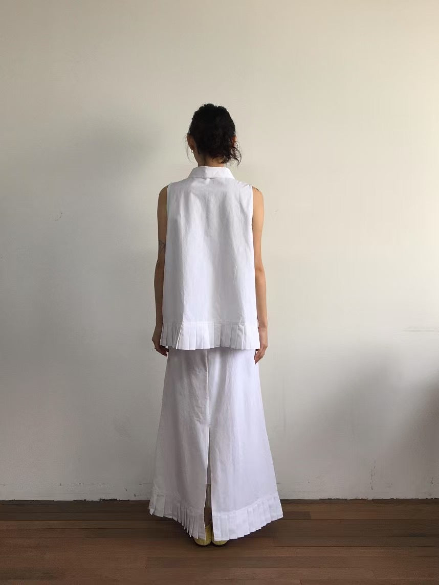 PLEAT END SHIRT VEST