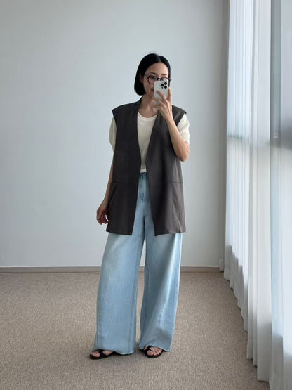 BREEZY LINEN BLAZER VEST