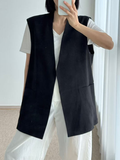 BREEZY LINEN BLAZER VEST