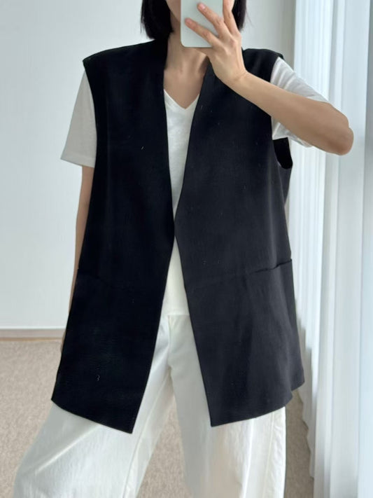 BREEZY LINEN BLAZER VEST