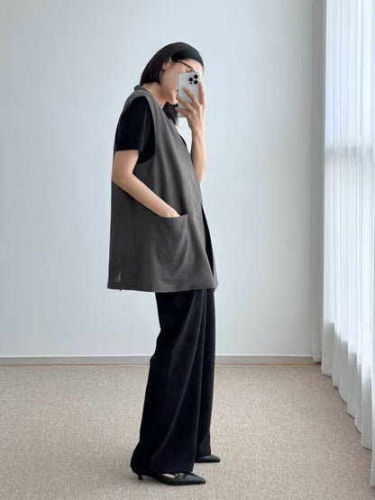 BREEZY LINEN BLAZER VEST