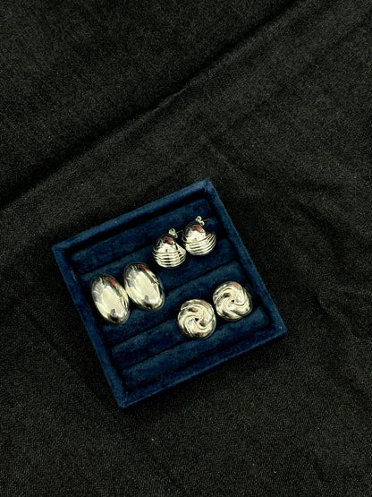 925 POLISHED OVAL EARRINGS