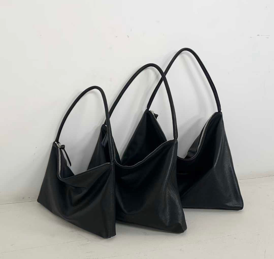 LAMBSKIN SLOUCHY SHOULDER BAG - MEDIUM