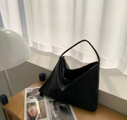 LAMBSKIN SLOUCHY SHOULDER BAG - LARGE