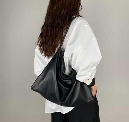 LAMBSKIN SLOUCHY SHOULDER BAG - LARGE