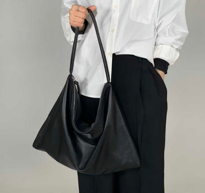 LAMBSKIN SLOUCHY SHOULDER BAG - LARGE