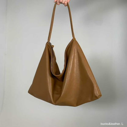 LAMBSKIN SLOUCHY SHOULDER BAG - LARGE