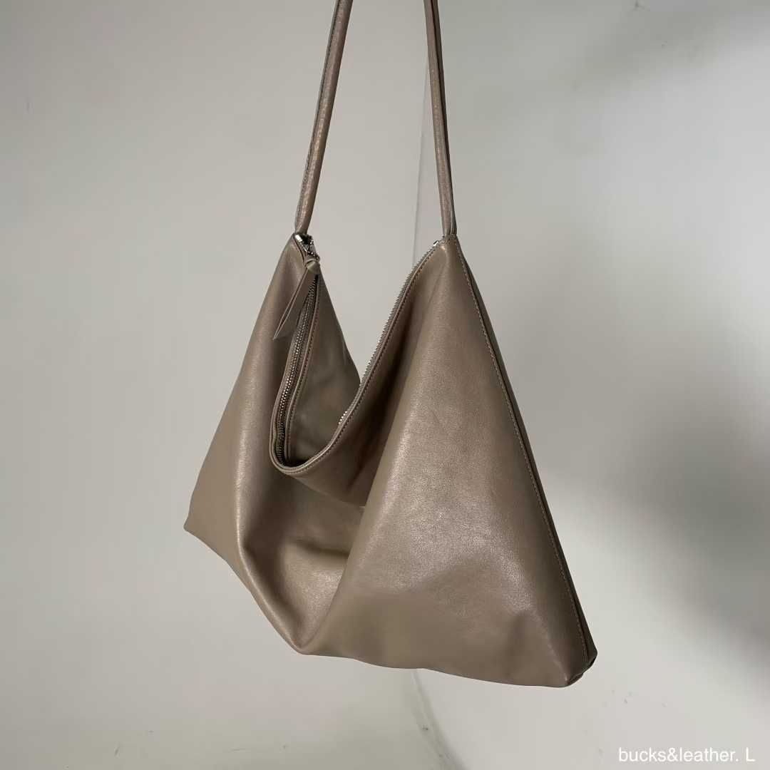 LAMBSKIN SLOUCHY SHOULDER BAG - LARGE