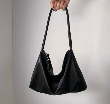 LAMBSKIN SLOUCHY SHOULDER BAG - SMALL