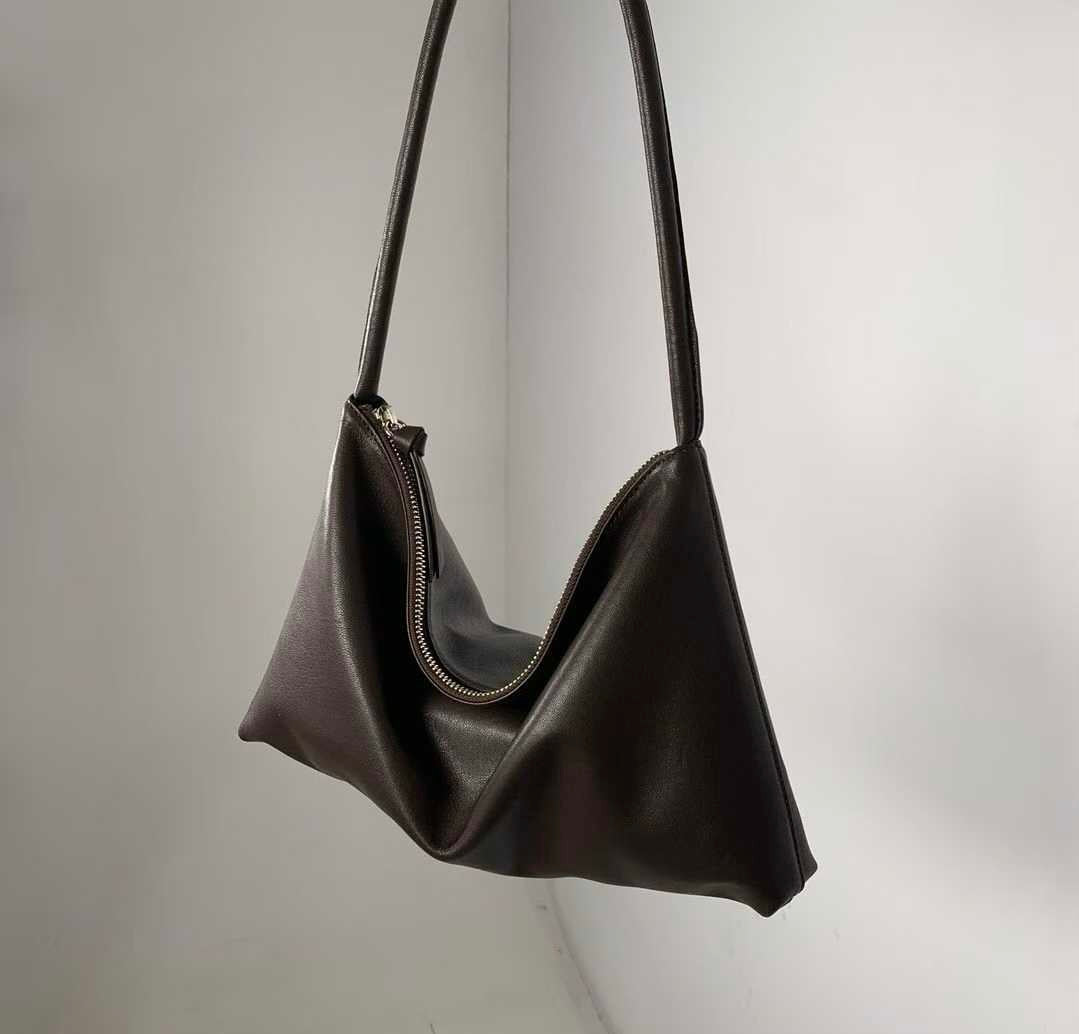 LAMBSKIN SLOUCHY SHOULDER BAG - SMALL