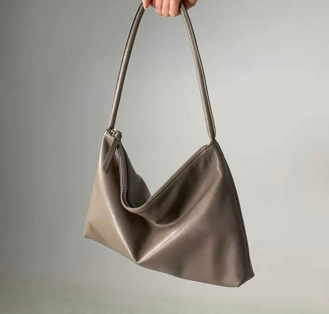LAMBSKIN SLOUCHY SHOULDER BAG - SMALL