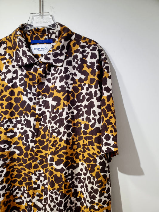 • FUSSY MADE • MUSTARD LEOPARD CAMO SHIRT