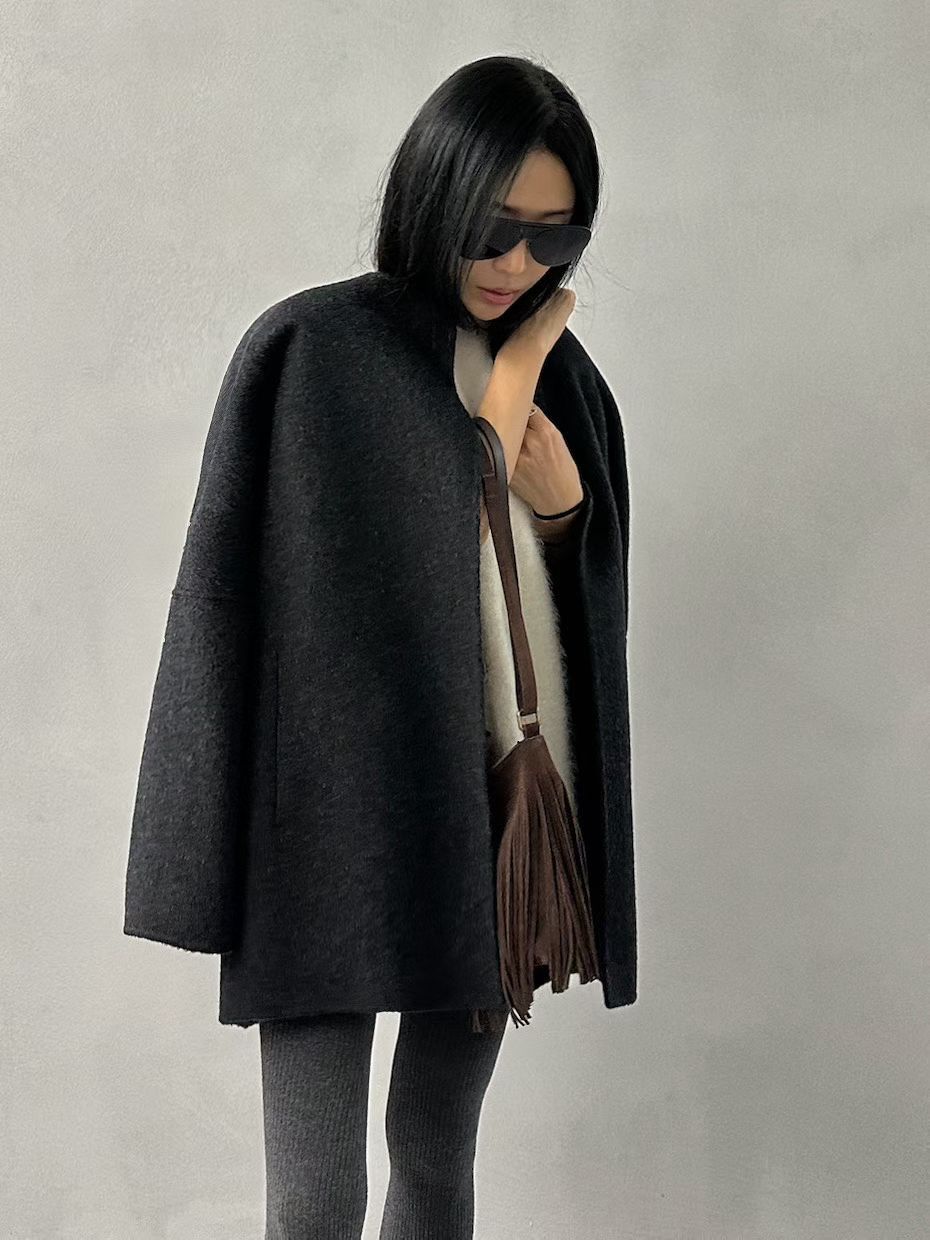 SINGLE-FASTEN WOOL COAT
