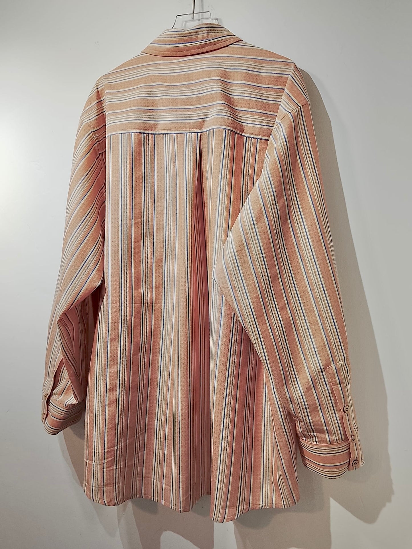 • FUSSY MADE • TERRACOTTA BEIGE STRIPE SHIRT