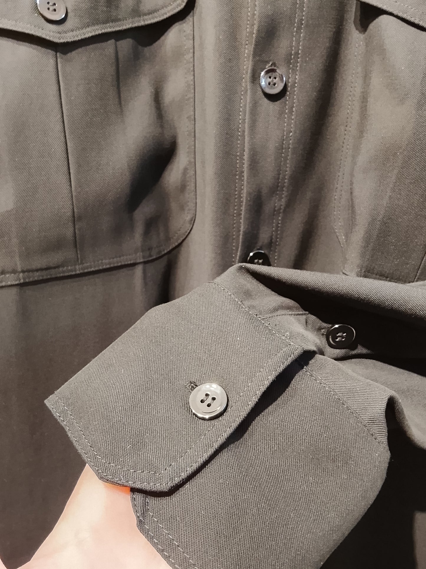 • FUSSY MADE • CUPRO DRAPE WORKER SHIRT